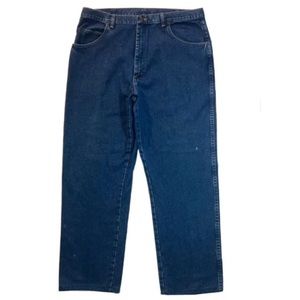 Wrangler 40x34 Dark Wash Blue Jeans 100% Cotton